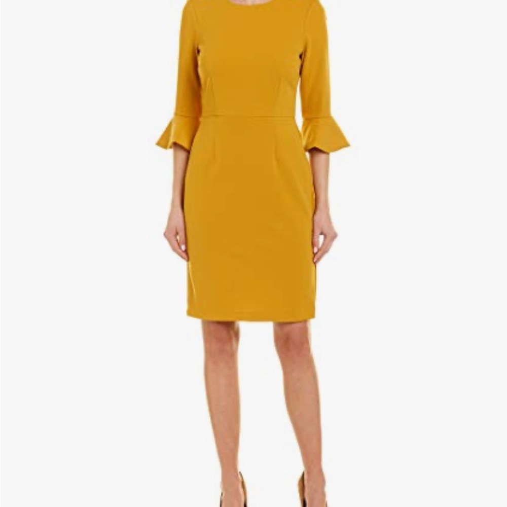 Donna Morgan Kendall 3/4 Elbow Bell Sleeve Sheath Dress
